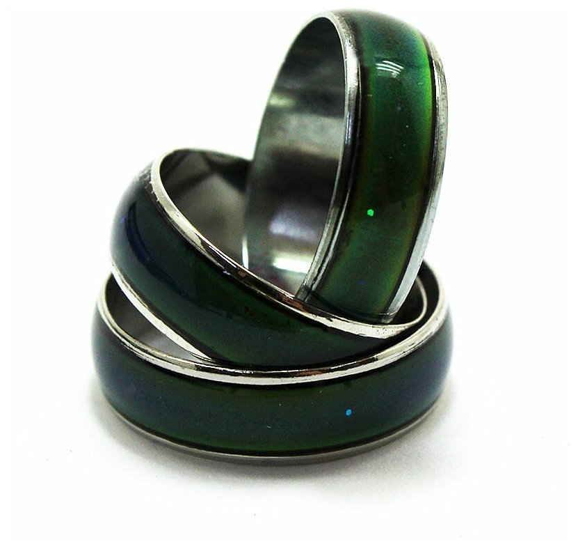 83 ОптимаБизнес Кольцо колечко перстень меняет цвет измеряет температуру энергетику самочувствие настроение сувенир амулет оберег "Хамелеон" унисекс