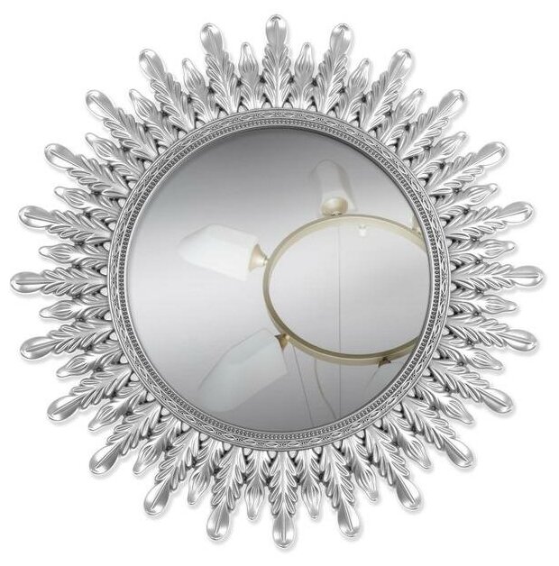 Queen fair Зеркало настенное "Яро", d зеркальной поверхности 17,1 см, цвет серебристый - фотография № 2