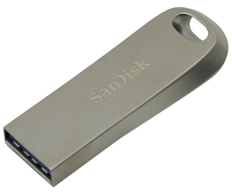 Накопитель USB 3.1 128Гб SanDisk CZ74 Ultra Luxe (SDCZ74-128G-G46), серебристый