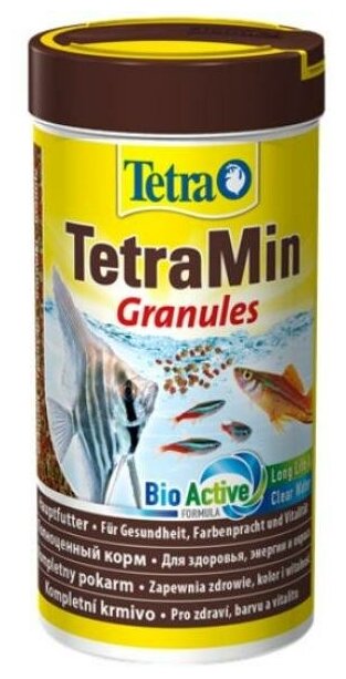 TetraMin Granules Основной корм для всех видов декоративных рыб 250мл (гранулы) - фотография № 19