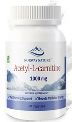 Norway Nature Acetyl L-carnitine (Ацетил L-карнитин) 1000 мг 60 капсул (Norway Nature)