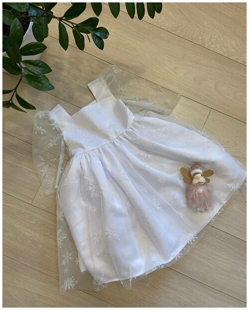 Платье, размер 122, белый