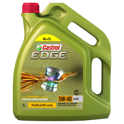 Моторное масло Castrol Edge Titanium 5W-40 синтетическое 4+1 л