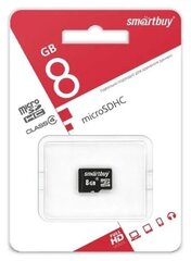 Карта памяти MicroSD 8 Гб / SD карта SmartBuy 8GB Class 10 SB8GBSDCL4-00 (Карта памяти микро СД для телефона, смартфона, фотоаппарата, планшета)