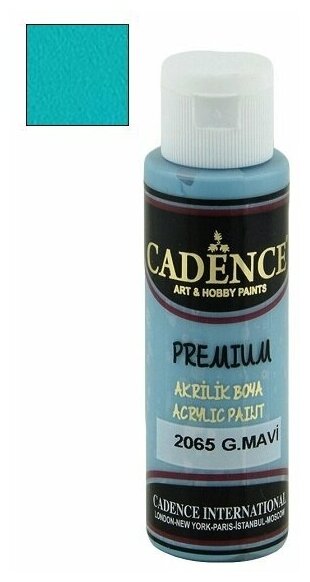 Акриловая краска Cadence Premium Acrylic Paint, 70 мл. Azure Blue-2065