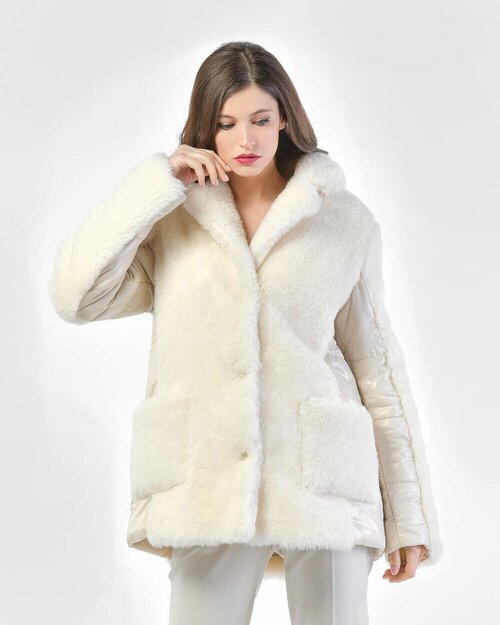 Куртка  Adriano Baroni, женская зимняя, размер 42, белый
