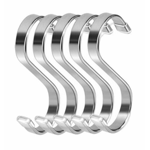 Крючки для рейлинга плоские 11,2 см. Комплект 5 шт.