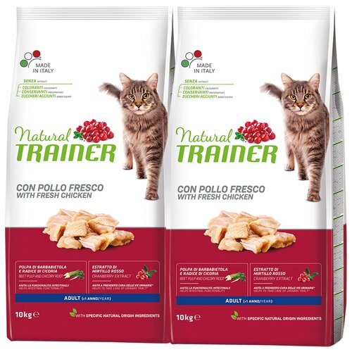 TRAINER NATURAL ADULT CAT WITH CHICKEN для взрослых кошек с курицей (10 + 10 кг)