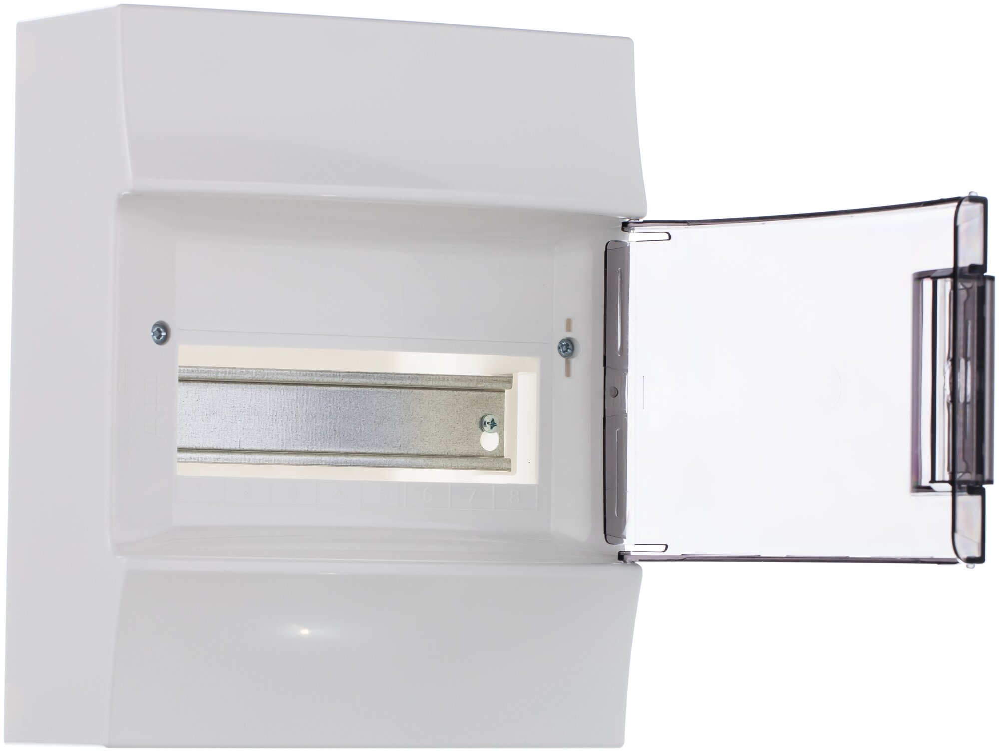 Бокс Mistral41 навесной 8 модулей прозрачная дверь IP41 с клеммником АВВ 1SPE007717F9991 - фотография № 4