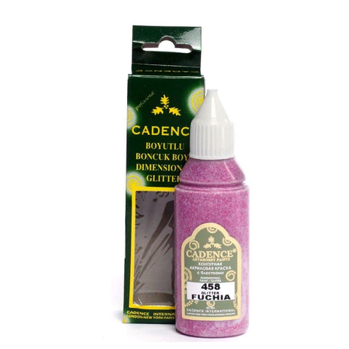 Краска акриловая контурная Cadence Glitter Dimensional Paint, 50 ml. Fuchsia-458