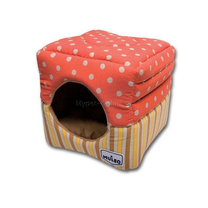 Домик для кошек Katsu Muleo, размер 30х30х16см., оранжевый - фотография № 4