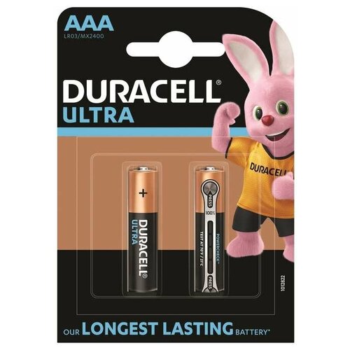 Duracell Элемент питания алкалиновый LR03-2BL Ultra (блист.2шт) Duracell Б0038760 батарейка duracell ааa lr03 2шт