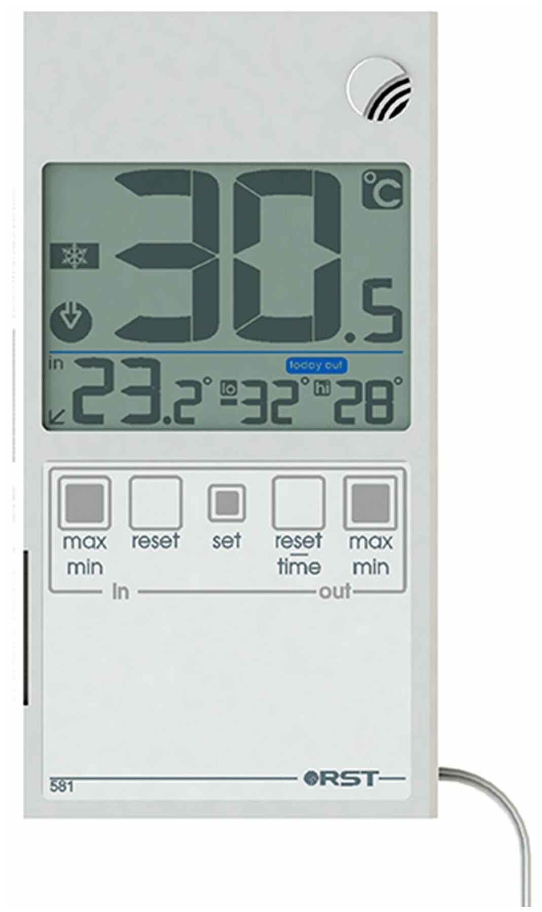 Цифровой термометр оконный (рамный, уличный) в ультратонком (7мм) корпусе (RST01581) - фотография № 2