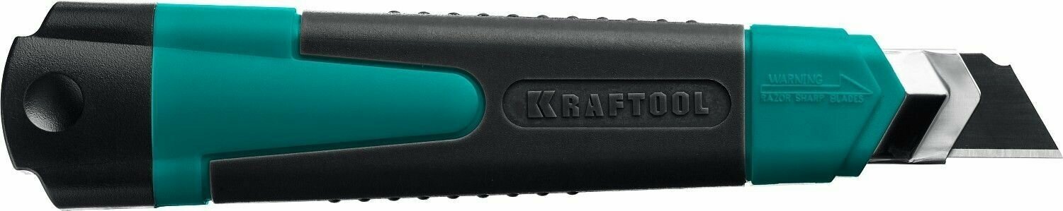 Нож с сегментированным лезвием, KRAFTOOL 09199, автостоп, отсек для хранения запасных лезвий, 18мм - фотография № 2