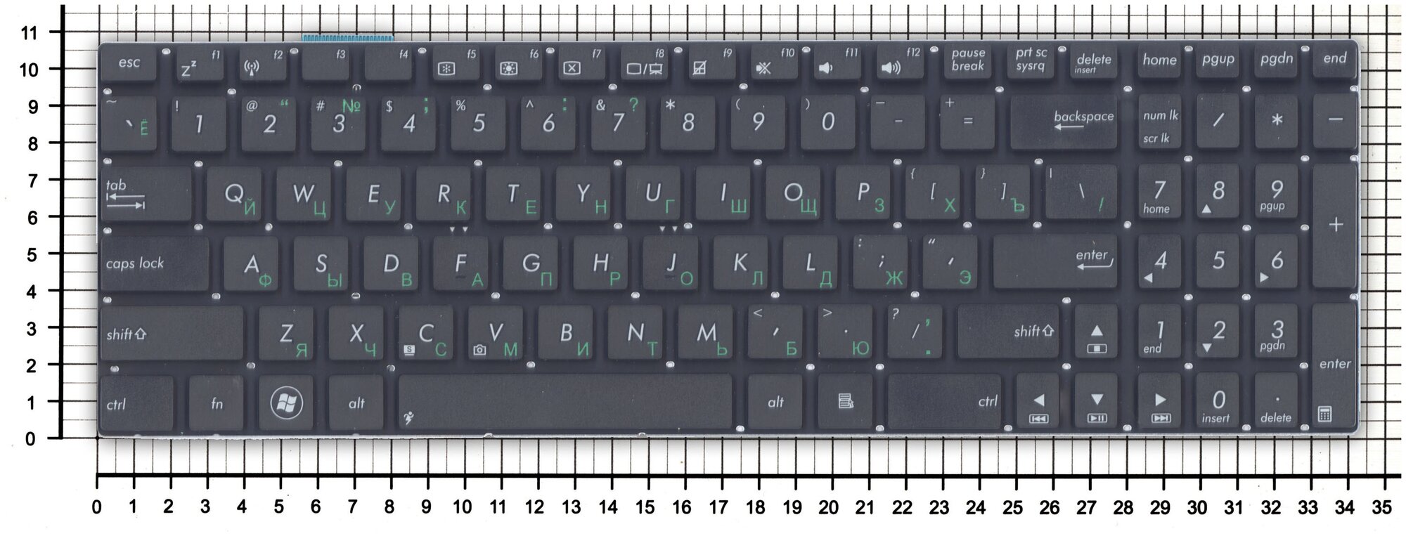 Клавиатура для ноутбука Asus N56VB русская черная