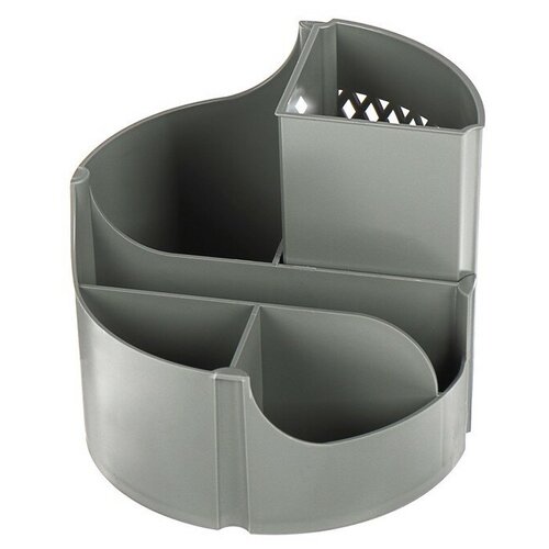 Подставка-органайзер Офис Класс 360 без наполнения вращающаяся серая 558₽