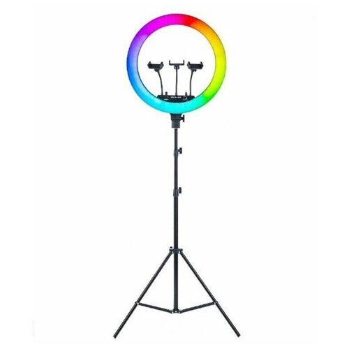 Цветная кольцевая лампа RGB 45 см 460-С обычные режимыШтатив 2 м от сети 480300₽