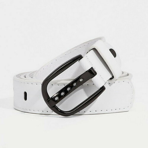 фото Ремень сима-ленд, размер 110, белый сима-лэнд