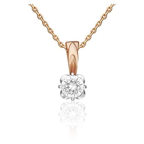 фото Подвеска platina jewelry из золота 585 пробы с фианитом