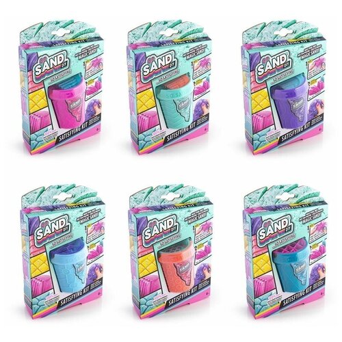 Набор для изготовления слайм-песка SO SAND DIY, 6 цветов в ассортименте