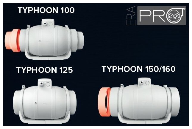 Вентилятор канальный Typhoon D150/160, 2 скорости ЭРА - фото №8