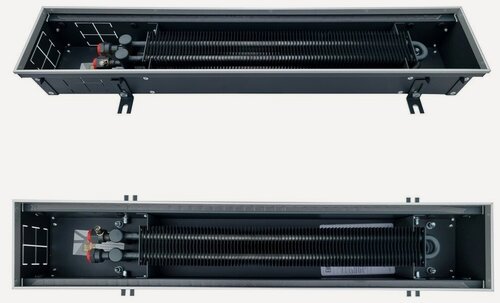 Изображение товара Внутрипольный конвектор Techno Power KVZ 150-105-2400/C с естественной конвекцией, окантовка цвет серебро, без решетки