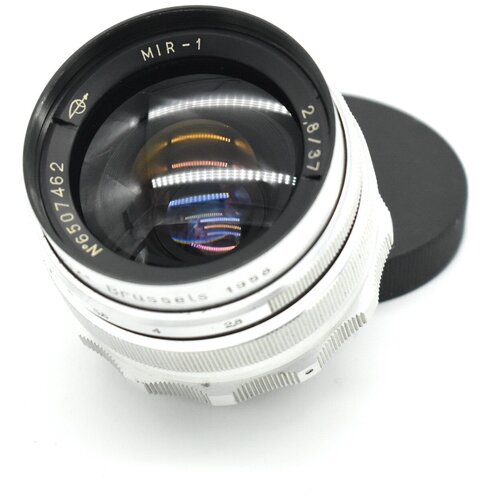Широкоугольный мануальный советский объектив Мир-1 2837 silver GPB М39 6507462 460700₽