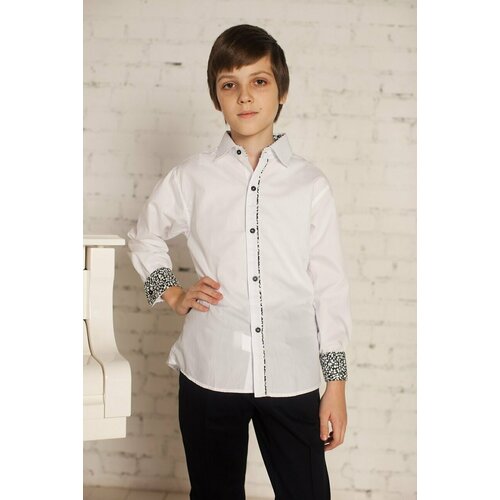 фото Рубашка , размер 11 лет, белый lakids