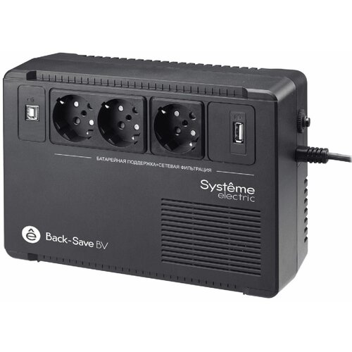 ибп systeme electric back save bv 600 ва bvse600rs ИБП Systeme electric Back-Save BV 400 ВА, 3 розетки BVSE400RS