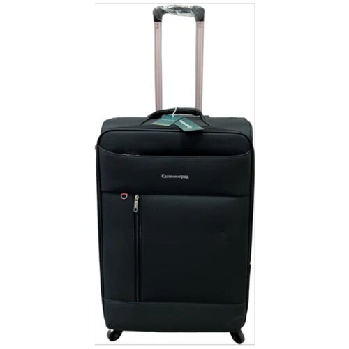 фото Чемодан марки freedom материал текстиль, размера м 70х42х26 на 4-х съемных колесах, с кодовым замком цвет черный вес 4 кг