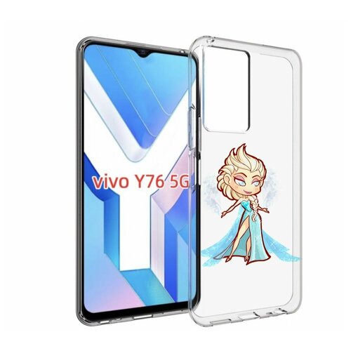 Чехол MyPads снежная-принцесса женский для Vivo Y76 5G задняя-панель-накладка-бампер