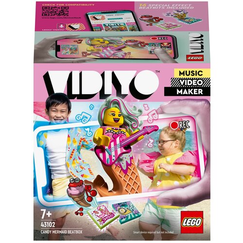 конструктор lego vidiyo 43105 битбокс любителя вечеринок л л а м а 82 дет Конструктор LEGO VIDIYO 43102 Битбокс Карамельной Русалки, 71 дет.