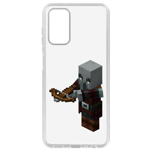 силиконовый чехол накладка бампер minecraft паук для samsung galaxy a13 a135 Силиконовый чехол / накладка / бампер Minecraft-Разбойник для Samsung Galaxy A13 (A135)