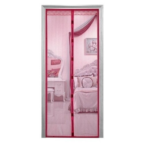 Антимоскитная сетка на дверь/Антимоскитные шторы на дверь бордового цвета