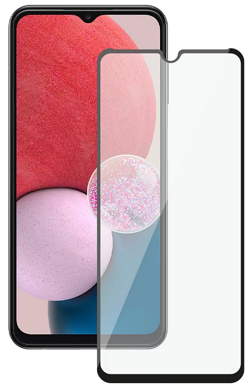 Защитное стекло Deppa для Samsung Galaxy A13 2.5D Full Glue (черная рамка) - фото №1