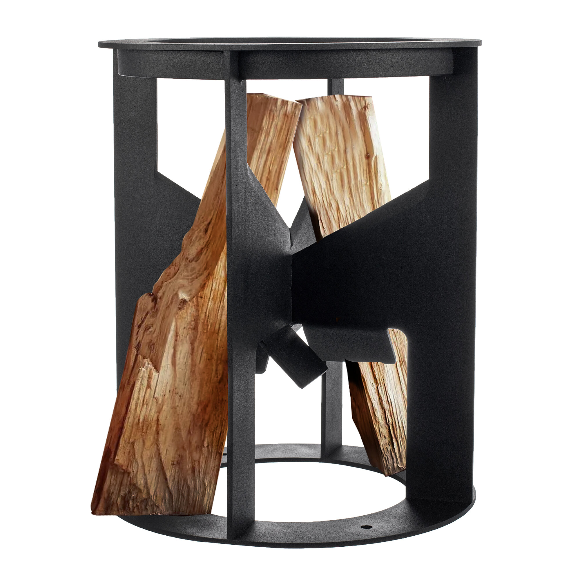 Дровокол ручной KOLUNDROV Х4 Cross, стационарный колун для дров, для дачи и дома, печи и камина, черный