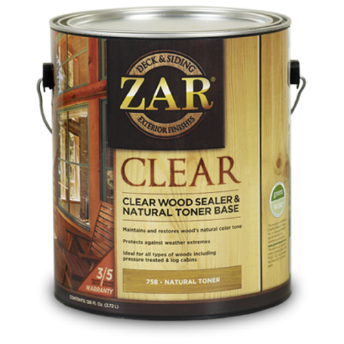 Бесцветное палубное масло по дереву (новая формула) ZAR CLEAR WOOD SEALER & NATURAL TONER BASE (0,946л.)