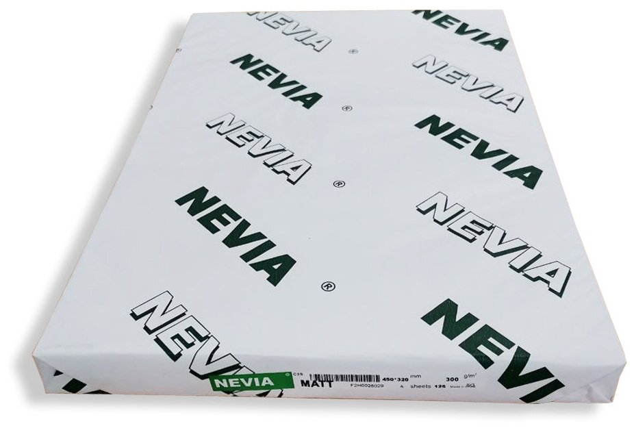 Бумага мeлованная NEVIA мат. бел.300 г/м2, 320x450 мм (SRA3) 125л
