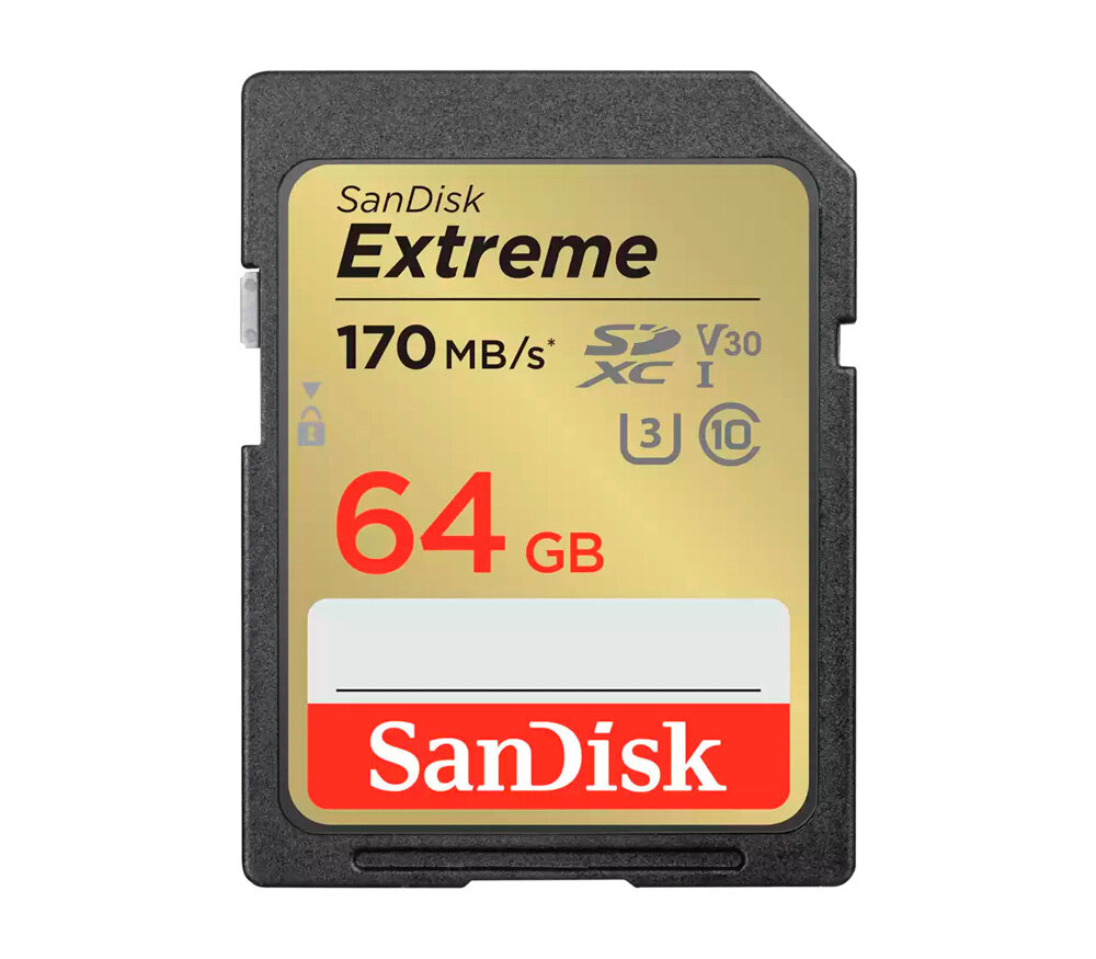 SanDisk Extreme Sdxc Memory Card 64Gb Class10 Uhs-i U3 V30 .