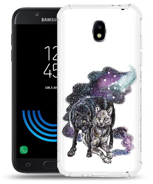 Чехол задняя-панель-накладка-бампер MyPads звездные волки для Samsung Galaxy J5 (2017) SM-J530F противоударный