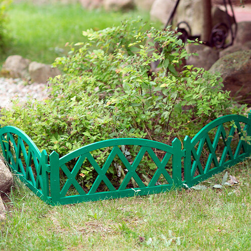 Заборчик садовый декоративный для сада и дачи ГеоПластБорд 300х26 см, зелёный - фотография № 8