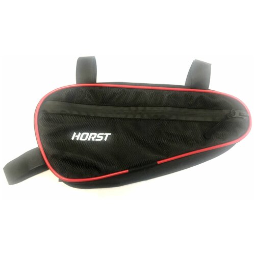 Сумка велосипедная HORST подрамная средний размер M треугольная 30х14х5 см 3 липучки черный 00-555552 1063₽