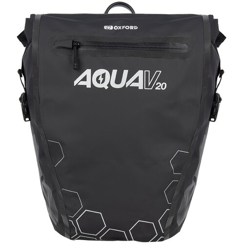 Велосумка OXFORD на багажник Aqua V 20 Single QR Pannier Bag, черный, 20 л велосумка oxford подседельная t 7 t1 4 qr wedge bag черный 0 7 л