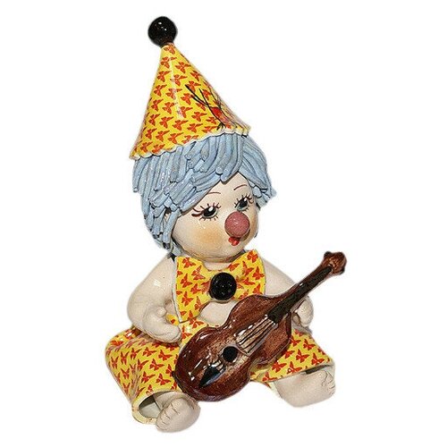 Фигурка из фарфора Клоун с гитарой ZamPiva 20028