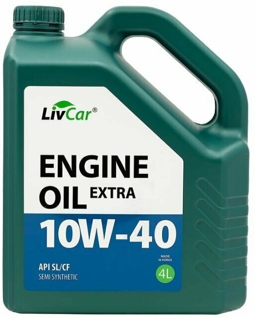 Моторное масло Livcar Engine Oil Extra 10W-40, API SL/CF 4л полусинтетическое