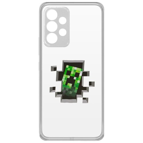 Чехол-накладка Krutoff Clear Case Minecraft-Крипер для Samsung Galaxy A33 (A336) чехол накладка krutoff clear case выходи играть для samsung galaxy a33 a336