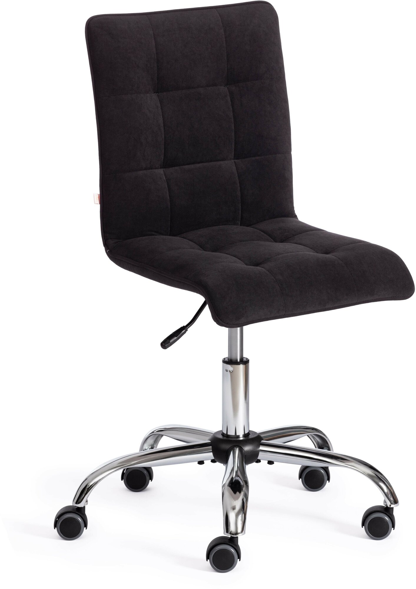 Кресло офиснок ZERO без подлокотников флок черный (35)