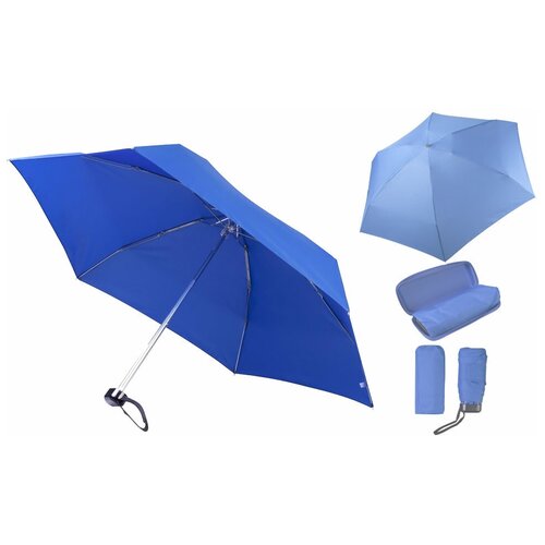 Unit Складной зонт синего цвета в чехле (купол 91 см, механика)