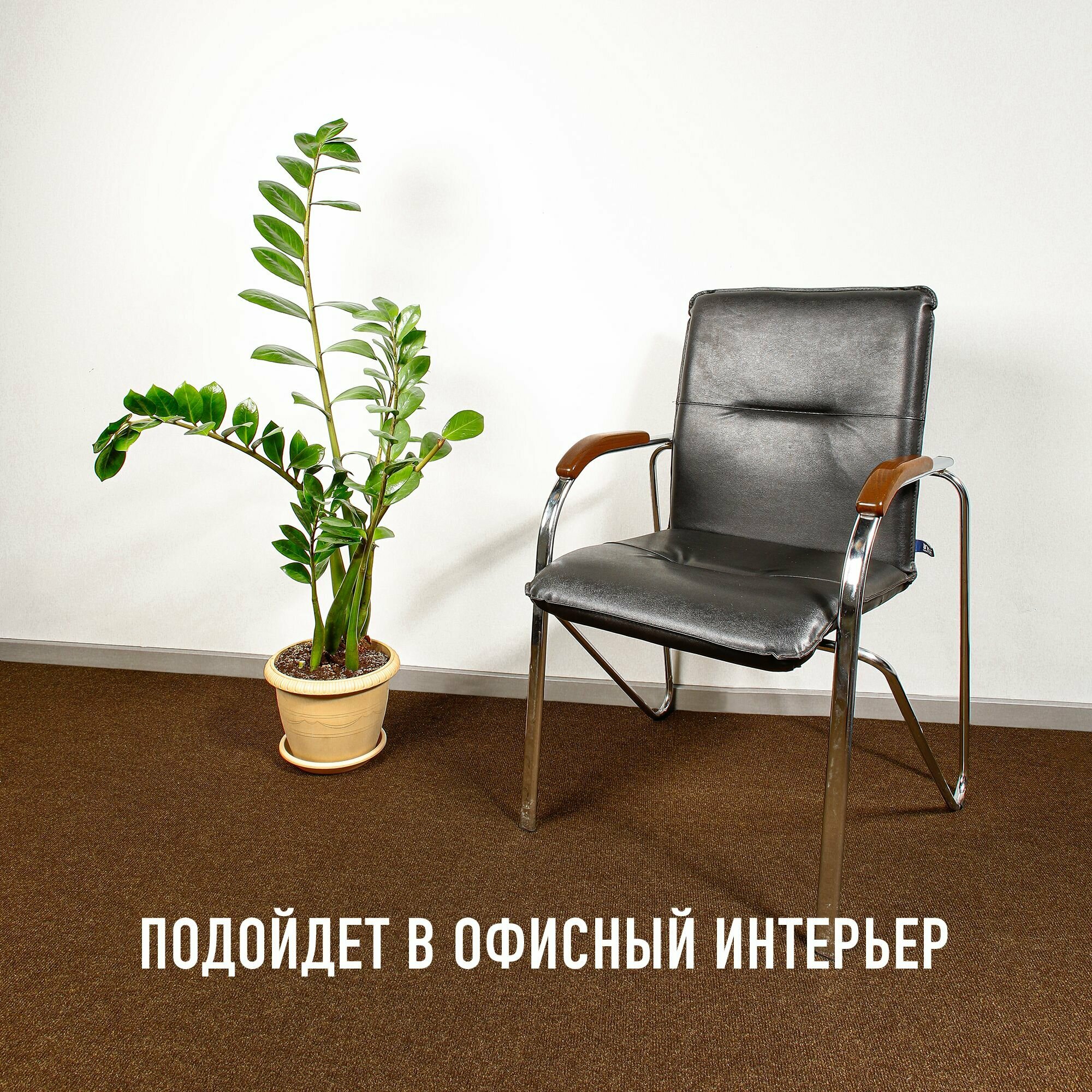 Ковролин Ковролин, напольное покрытие "Dessert 93" 3х1 м. Ковролин метражом "Betap", коллекция Dessert, иглопробивной, коричневого цвета с высотой ворса 3мм.