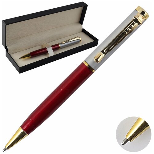 Ручка подарочная, шариковая, пишущий узел M (medium) 1 мм, корпус круглый, цвет чернил синий FIORENZO 170580 - 1 шт.